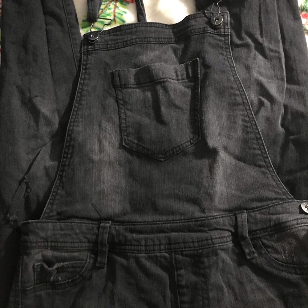 Skinny jean overalls